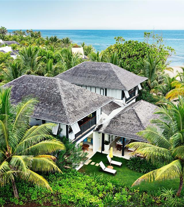 Overhead view of the estate home