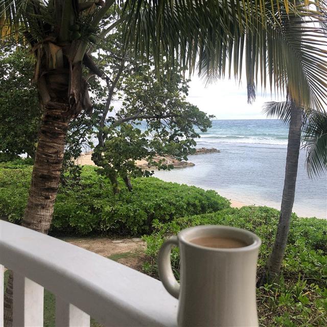 guest patio and coffee