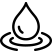 Water drop with ripple icon